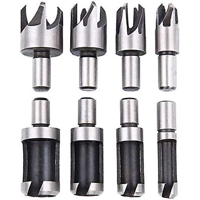 Taladro de acero de alto carbono para madera, cortador de brocas de espiga, 6mm/ 10mm/ 13mm/ 16mm, juego de herramientas para trabajar la madera, 8 Uds. ZefeiWu 8390615443913