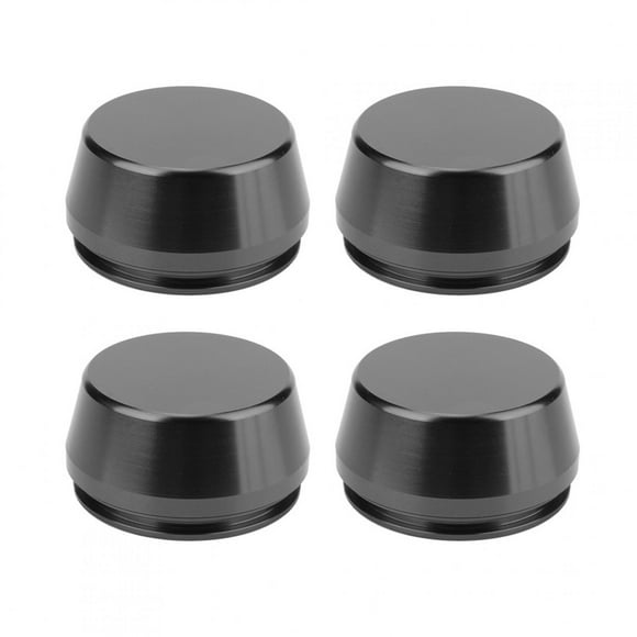 4 Pcs Capot de Moyeu de Jante Universel 56mm/2.2 Po, Pièce Modifiée en Aluminium (Noir)