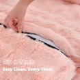 thumbnail image 5 of LAZZO 83’’ Extra Large Round Boneless Sofa – Ultra Plush Memory Foam Bubble Couch with Deep Seat, Double Cushion – Cozy Circle Bed for Living Room & Bedroom, Pink, 5 of 7