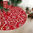 thumbnail image 6 of Christmas Tree Skirt Red with Socking,35" Tree Skirt Christmas Decorations,Snowflake Christmas Tree Skirt,Christmas Tree Bottom Decoration for Merry Christmas,Christmas Tree Decoration with Socks, 6 of 9