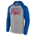 thumbnail image 2 of Men's Fanatics Gray/Royal Buffalo Bills Under Center Long Sleeve Hoodie T-Shirt, 2 of 3
