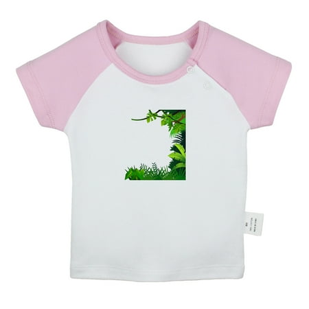 

Nature Pattern Jungle T shirt For Baby Newborn Babies T-shirts Infant Tops 0-24M Kids Graphic Tees Clothing (Short Pink Raglan T-shirt 12-18 Months)