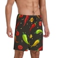 thumbnail image 2 of Fotbe Chili2 Pajama Shorts for Men, Men's Pajama Bottoms, Sleepwear,Short Pajama Pants-3X-Large, 2 of 9