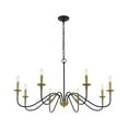 thumbnail image 4 of Indoor Modern Home Decorative Bright Ceiling Rohan 8 Light Matte Black and Brass Pendant, 4 of 7