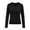 Black, variant on ClodeEU Women's Crew Neck Long Sleeve Thermal Top, Light Fleece Slim Fit Warm Lining Base Layer Top ,Women's S-XXL
