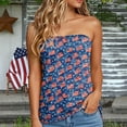 thumbnail image 2 of Mepaouo Tube Tops for Women Off Shoulder Strapless Tank Top American Flag Summer Vacation Bandeau Tunic, 2 of 5