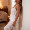 thumbnail image 7 of Yievot Women Cami Pajama Set Soft Sleepwear Spaghetti Strap Top and Pants 2 Piece Lounge Set, 7 of 7