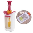 thumbnail image 1 of 1 exprimidor portátil rojo para bebés con 10 exprimidores reutilizables, exprimidor sin electricidad, estación de alimentación para exprimir alimentos para bebés Sincero Electrónica, 1 of 5