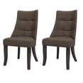 thumbnail image 4 of CorLiving Tufted Brown Dining Accent Chairs, 4 of 6