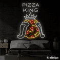 thumbnail image 3 of Craftnamesign Pizza King Neon Sign, Pizza Restaurant Decor, Pizza LED Sign, 3 of 4