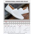 thumbnail image 2 of Men's Genuine Leather Loafer Shoes Slip On Soft Walking Shoes Perforated Driving Shoes, 2 of 7