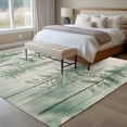 thumbnail image 4 of Green Forest Large Area Rugs 8x10 ft Watercolor Misty Green Tall Trees Linen Texture Washable Rug Non Slip Indoor Carpet Absorbent Floor Mat for Living Room Bedroom Dining Room, 4 of 9