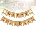 thumbnail image 3 of Conjunto de Banners de arpillera de Navidad Impresión de letras Guirnalda Impresión de copo de nieve Bunting Bandera de cola de golondrina Decoración de fiesta de lino Accesorios de diseño de fondo, 3 of 8