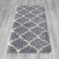 thumbnail image 3 of Ottomanson Shaggy Collection Jute Backing Moroccan Trellis Design Indoor Rug, 3 of 7