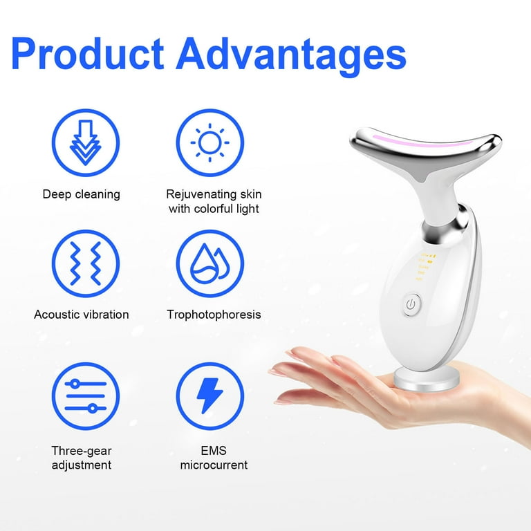 Luniquz 3-in-1 Facial Massager, LED Light Therapy, Anti Luniquz 3-in-1 Facial Massager, LED Light Therapy, Anti