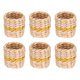 thumbnail image 1 of Anillos de servilleta de ratán Uxcell de 6 piezas, anillos de servilleta redondos tejidos para la cena, marrón negro (2"x2"), 1 of 5