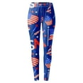 thumbnail image 4 of Independence Day Printed Pattern Comfort Leggings Workout Pants Long Tremdy 2024 Pink S, 4 of 5