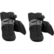 2 Pairs Dog Boots Anti Slip Paws Protectors Soft Dogs Shoes with Straps Pet Supplies Accessories for Indoor Outdoor Walking Running Sports Shoes Tails Plush Backpack (Black, 5)