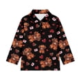 thumbnail image 4 of Psesaysky Girls Cute Highland Cow Print Fleece Long Sleeve Shirts Soft Half Zip Pullover Sweatshirt Stand-up Collar Kids Athletic Winter Jacket 8-9 Years, 4 of 6