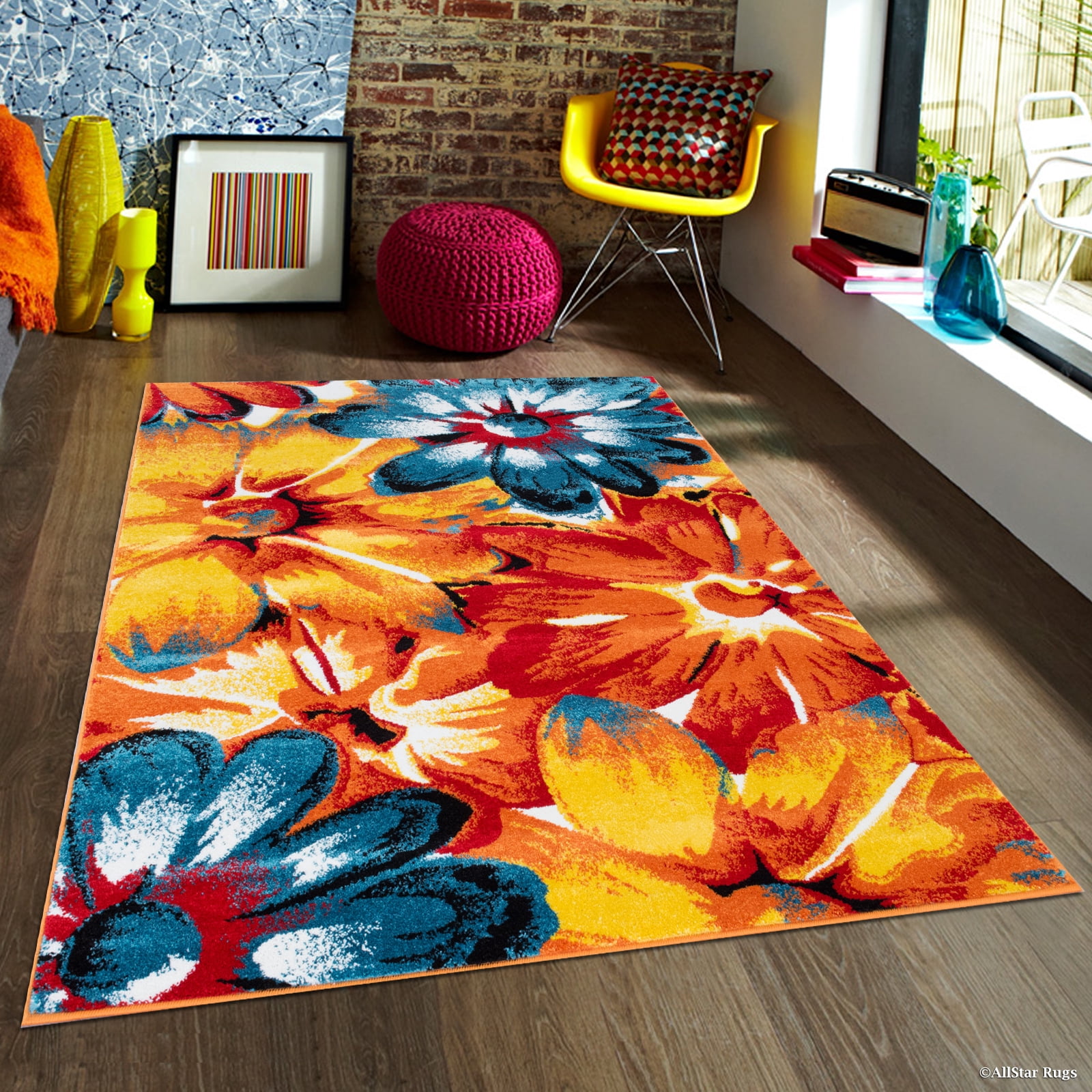 AllStar Woven High Quality Colorfun. Burst of Colors. Contemporary ...