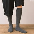thumbnail image 3 of Thick Mens Knee High Long Socks ,Soft , Size 2 Dark grey, 3 of 8
