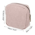 thumbnail image 2 of Bolsa de cosméticos portátil de color sólido para mujeres Unique Bargains para vacaciones, camping, gimnasio y viajes de corduroy rosa, 2 of 4