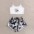 thumbnail image 1 of Pijamas con estampado de setas para mujer, ropa de dormir con cuello en V, sin mangas, Sexy, Y2k, traje de casa, 1 of 4