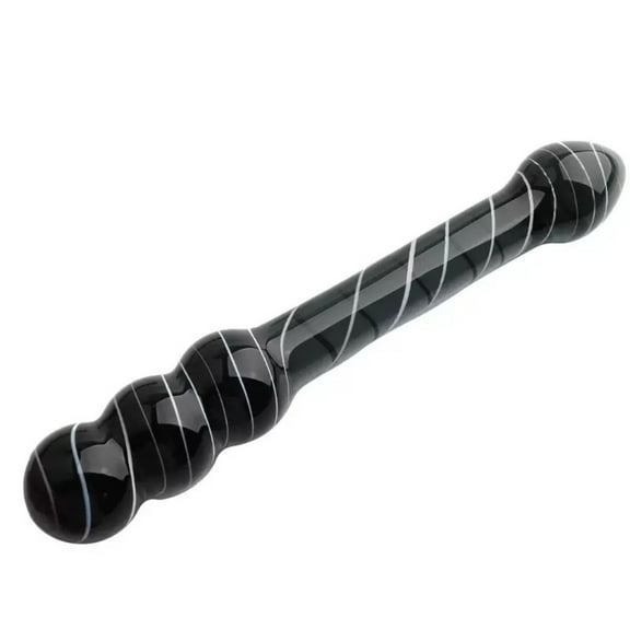 Black Crystal Beads Glass Massager Personal Massage Wand