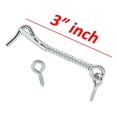 Wideskall Zinc Plated Wire Gate Hook and Eye Latch with Spring Lock ...