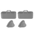 thumbnail image 3 of Fryer Silicone Pot, Heat   2Set Fryer Accessory Rectangular Fryer Silicone Basket  for Household Black,Red,Blue,Grey, 3 of 8