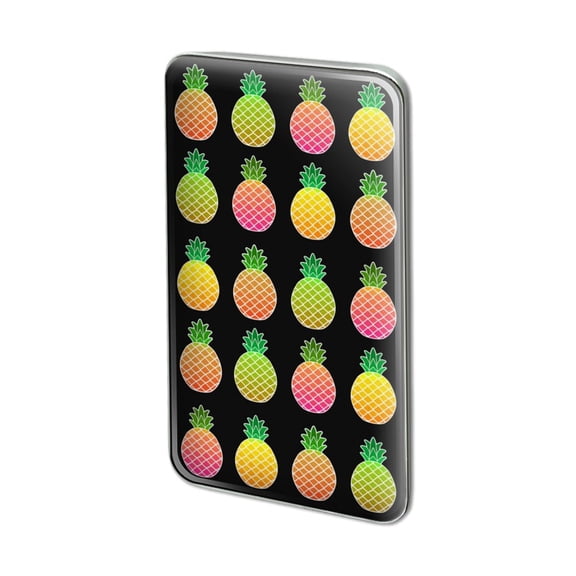Colorful Pineapples Pattern Metal Rectangle Lapel Hat Pin Tie Tack Pinback