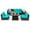 Turquoise, variant on Costway 7 PCS Patio Furniture Set with 35" Propane Gas Fire Pit Table & Waterproof Cover Red