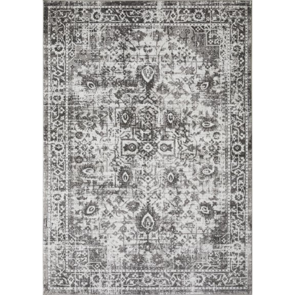 Loomaknoti Rhane Allory 8' x 10' Gray Oriental Indoor Area Rug