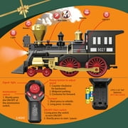 BUBUQE Train Set for Kids Remote Control Electric Toys Steam Locomotive,Passenger Carriage & Luxury Tracks