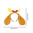 thumbnail image 2 of Hoosue Dog Reindeer Antlers Headband, Dog Christmas Antlers for Medium Large Dogs Fluffy Elastic Pet , Adjustable Deer Antlers for Dogs & Cats Halloween Christmas Party Birthday (B), 2 of 6