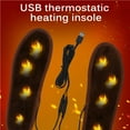 thumbnail image 4 of Sonducket Plantillas de calefacción de piel de felpa con alimentación eléctrica USB Plantilla de zapatos de pie para mantener el calor en Ropa Deportiva, Zapatos Numero 3, 4 of 6