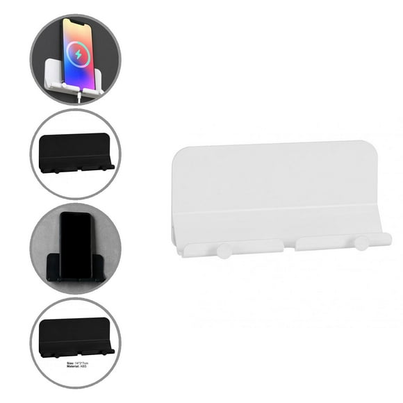 Shock-proof Wall Mount Phone Holder Groove Design ABS Reading Recipes Wall Mount Phone Rack for Watching TV