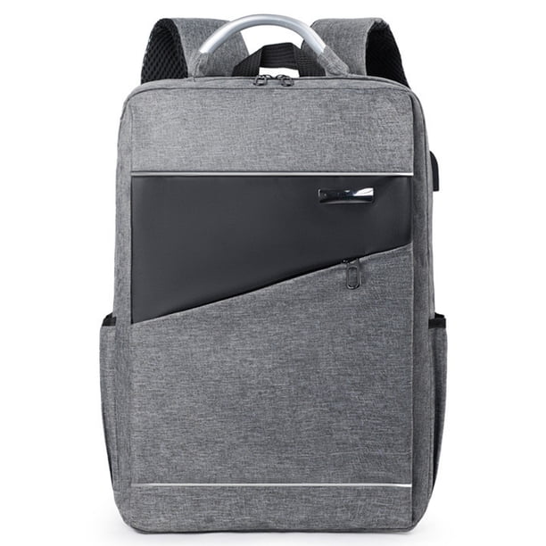 Mochila para computadora portátil, mochilas de viaje para computadoras portátiles con puerto de carga USB, mochilas universitarias, bolsas para computadora, regalos, gris