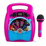 KIDDESIGNS Trolls World Tour Bluetooth MP3 Sing Along Karaoke Machine with Microphone, Light Show
