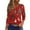 Red #088, variant on HaHaHappy Merry Christmas Shirts Womens Plus Size Party 3/4 Sleeve Tunic Tops Christmas Print Dressy T-Shirts V Neck Vintage Three Quarter Length Pullover Casual Blouses White 2XL