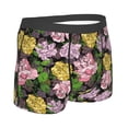 thumbnail image 2 of KLL Colorful Roses Men's Cotton Boxer Briefs Underwear-Small, 2 of 8