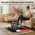 thumbnail image 4 of LNOW Magnetic Mini Exercise Bike Under Desk Pedal Exerciser With Non-slip Base/Mat,Portable Mini Cycle for Leg/Arm Fitness Home/ Office Workout, 4 of 7