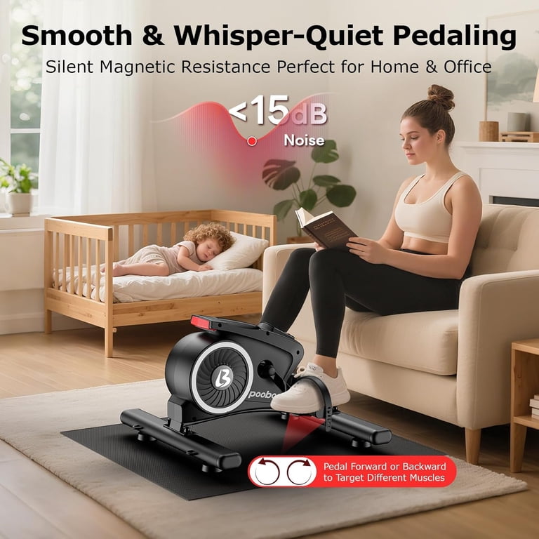 LNOW Magnetic Mini Exercise Bike, Portable Desk Pedal Exerciser photo 4