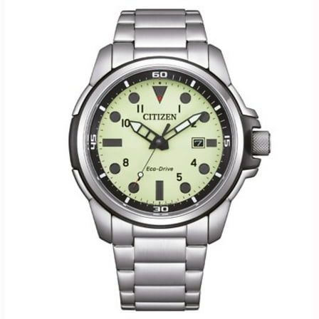 Citizen Eco-Drive Men's Sea Land Stainless Steel Green Dial Watch - AW1800-89X