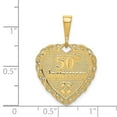 thumbnail image 4 of 14K Yellow Gold Charm Pendant Themed 50 29 mm 20 50Th Anniversary, 4 of 4