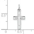thumbnail image 3 of Sterling Silver Rhodium-plated Cross Pendant, 3 of 3