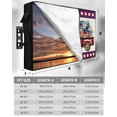 thumbnail image 2 of 4th of July Outdoor TV Cover 52 to 55 Inch Weatherproof, Red Blue Plaid Truck Floral Independence Day 600D Oxford TV Covers with Waterproof Zipper, Outside Flat TV Screen Protector 52"Wx19"Hx4.5"D, 2 of 7