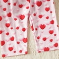 thumbnail image 5 of Girls Pajamas Set Matching Valentines Day Pajamas Hearts Shape Printed 2 Piece Long Sleeve Holiday Pajama for Toddler Boys Girls 3-4 Years, 5 of 7