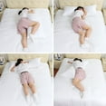 thumbnail image 3 of Unique Bargains Pillowcases 2 Pack 100% Cotton Body Pillow Covers White 20" x 60", 3 of 8