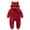 Red, variant on purcolt Newborn Baby Cute Bear Snowsuit Onesie Pajamas Warm Hooded Fleece Romper Footie Jumpsuit Outfits Infant Winter Coat for Girls Boys 0-12M
